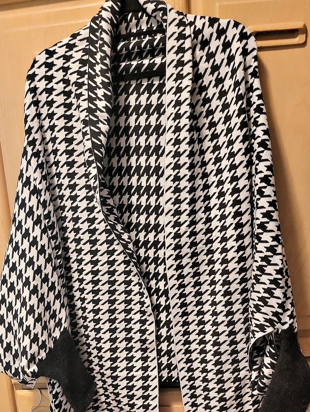 ChicMe Houndstooth Open Front Vest XL